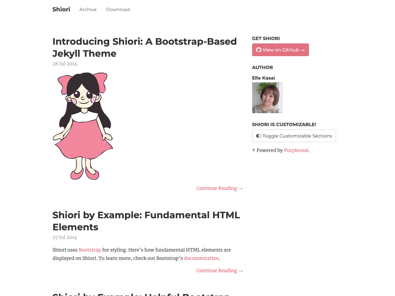 Shiori screenshot
