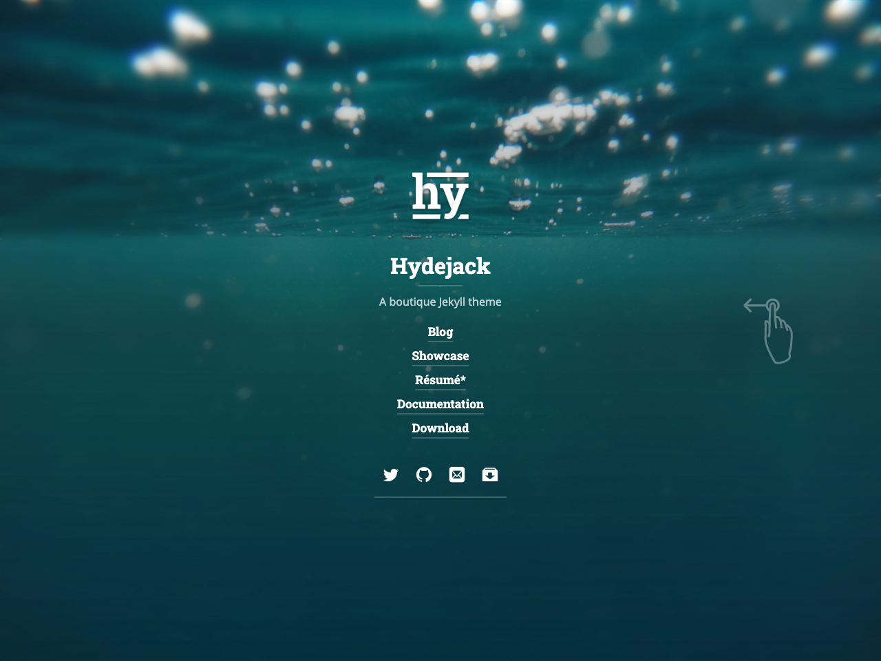 Hydejack screenshot